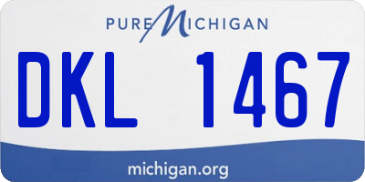 MI license plate DKL1467