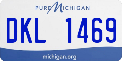 MI license plate DKL1469