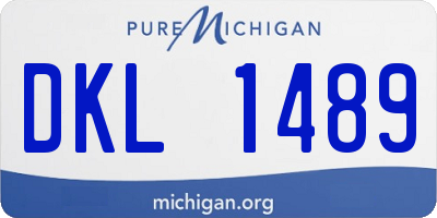 MI license plate DKL1489