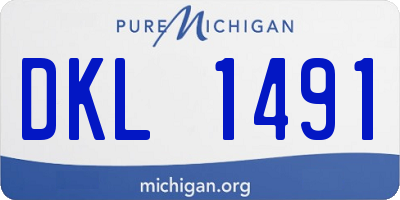MI license plate DKL1491