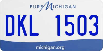 MI license plate DKL1503