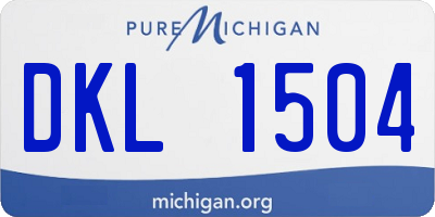 MI license plate DKL1504
