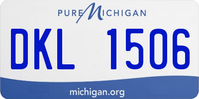 MI license plate DKL1506