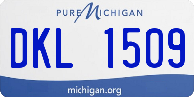 MI license plate DKL1509