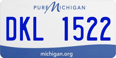 MI license plate DKL1522