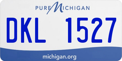 MI license plate DKL1527