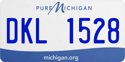 MI license plate DKL1528