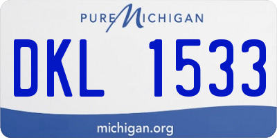 MI license plate DKL1533