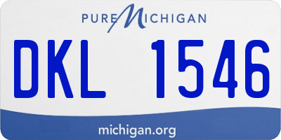 MI license plate DKL1546