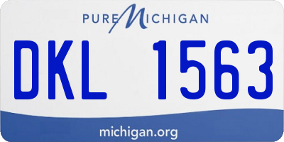 MI license plate DKL1563