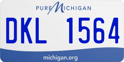 MI license plate DKL1564