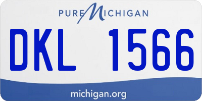 MI license plate DKL1566