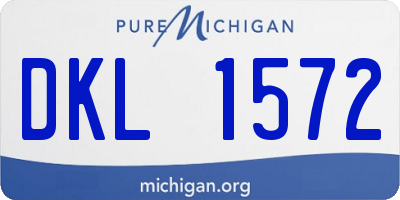 MI license plate DKL1572