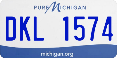 MI license plate DKL1574