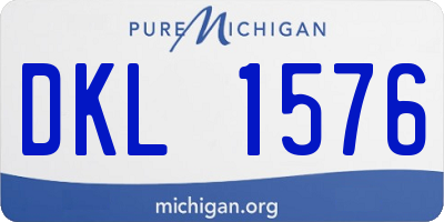MI license plate DKL1576