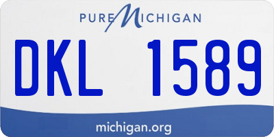 MI license plate DKL1589
