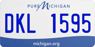 MI license plate DKL1595