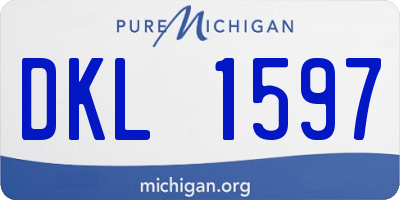 MI license plate DKL1597