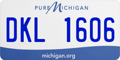 MI license plate DKL1606