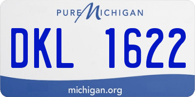 MI license plate DKL1622