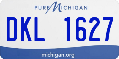 MI license plate DKL1627