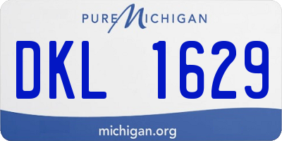 MI license plate DKL1629