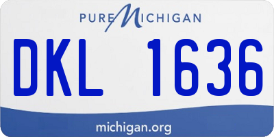 MI license plate DKL1636