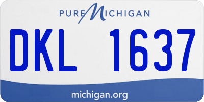 MI license plate DKL1637