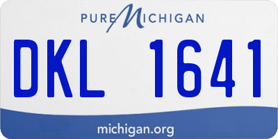 MI license plate DKL1641