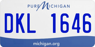 MI license plate DKL1646