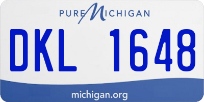 MI license plate DKL1648