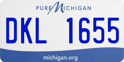 MI license plate DKL1655