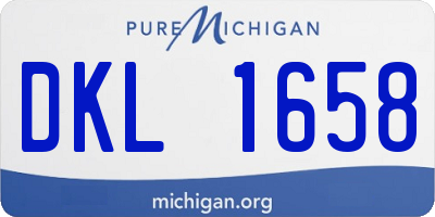 MI license plate DKL1658