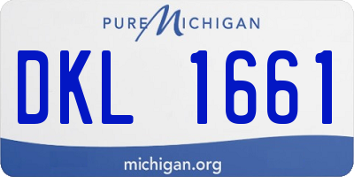 MI license plate DKL1661
