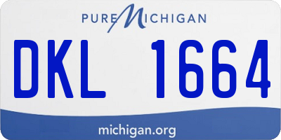 MI license plate DKL1664