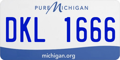 MI license plate DKL1666