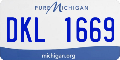 MI license plate DKL1669