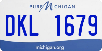 MI license plate DKL1679