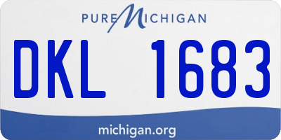 MI license plate DKL1683