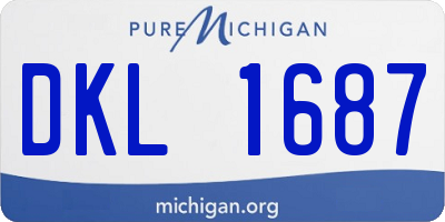 MI license plate DKL1687
