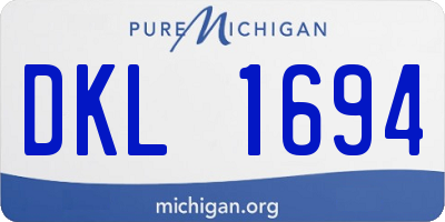 MI license plate DKL1694