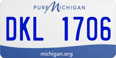 MI license plate DKL1706