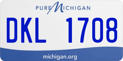 MI license plate DKL1708