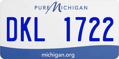 MI license plate DKL1722