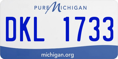 MI license plate DKL1733