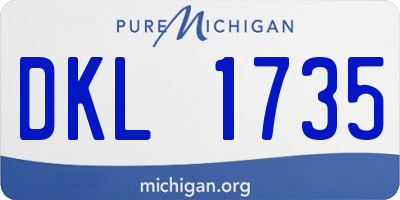 MI license plate DKL1735