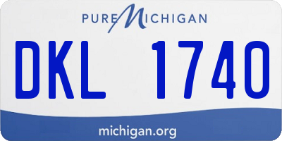 MI license plate DKL1740