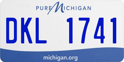 MI license plate DKL1741