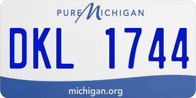 MI license plate DKL1744