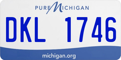 MI license plate DKL1746